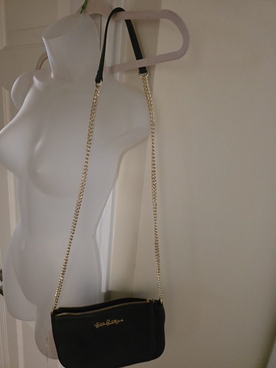Lilly Pulitzer Handbags - Lilly Pulitzer Navy Crossbody Bag with Gold Chain Strap and Logo